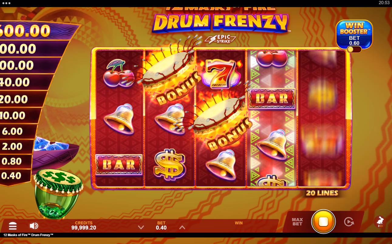12 Masks of Fire Drum Frenzy artwork
