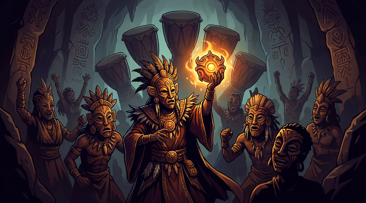 12 Masks of Fire Drum Frenzy welcome bonus