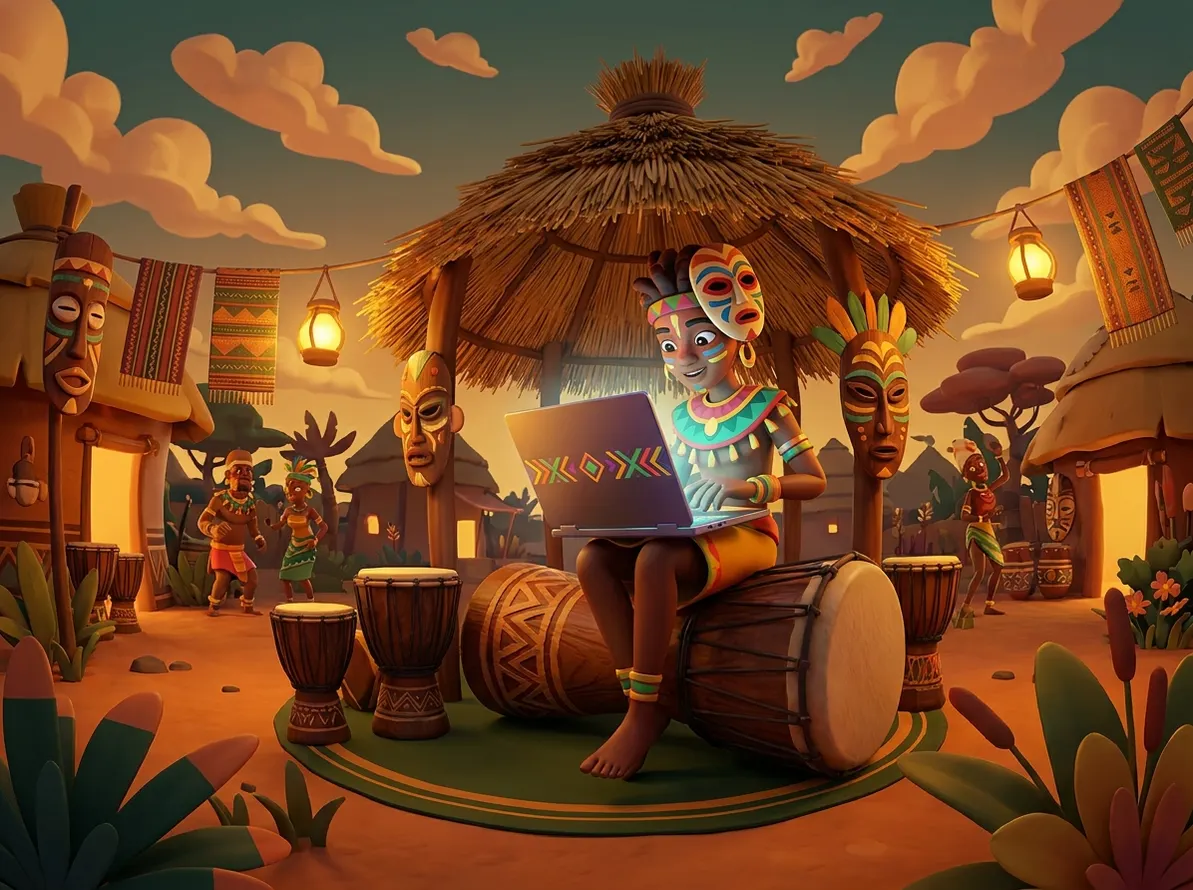 12 Masks of Fire Drum Frenzy on Mac